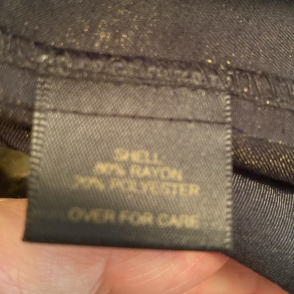 Finity Naturals Gold Shimmer Oversized Metallic Button Shirt Long Sleeve Size 2X - Picture 7 of 8